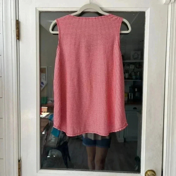 Cure. Gingham -style Tank with wood bead detail size L - Picture 5 of 5
